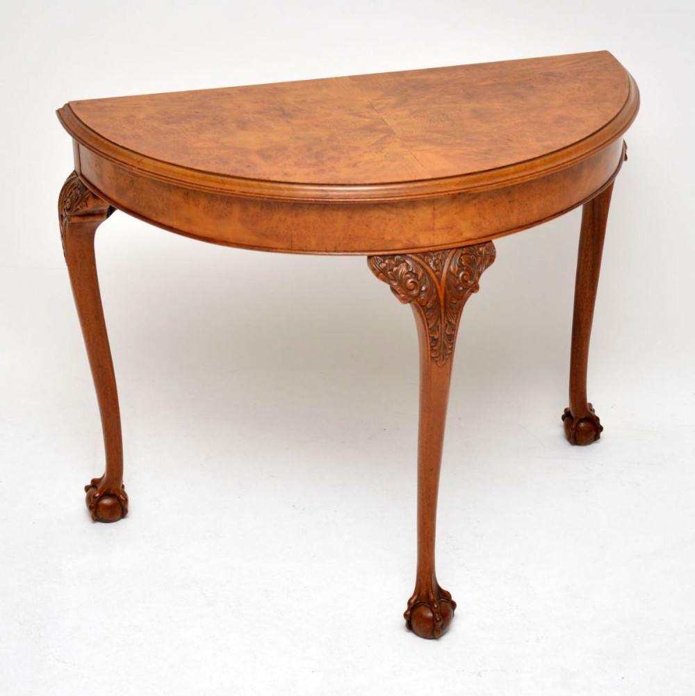 Antique Burr Walnut Console Table