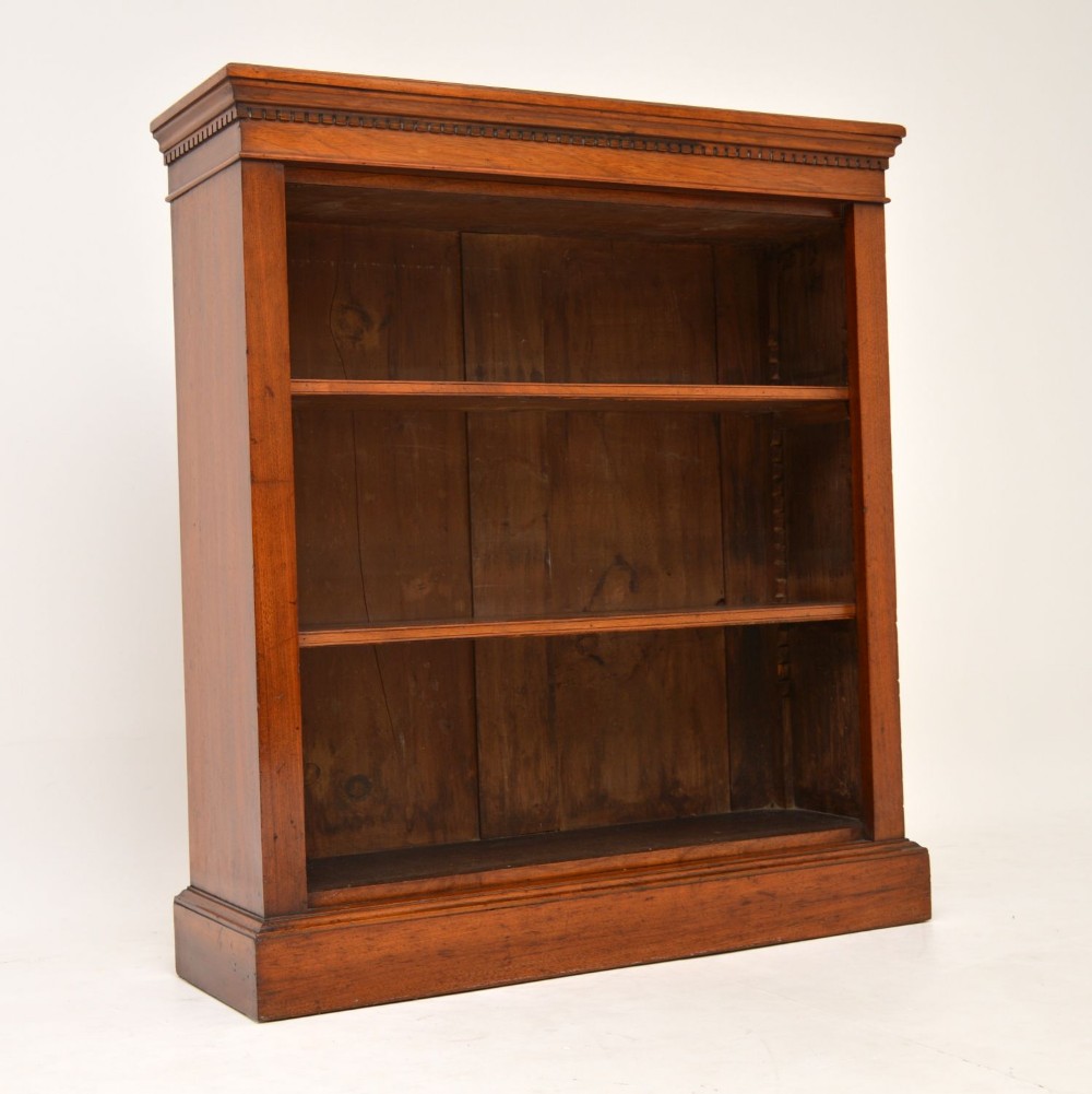 Antique Victorian Mahogany Open Bookcase