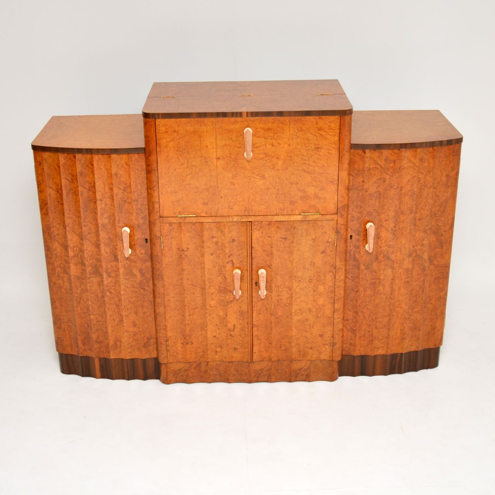 Art Deco Burr Walnut Cocktail Cabinet / Sideboard by Epstein
