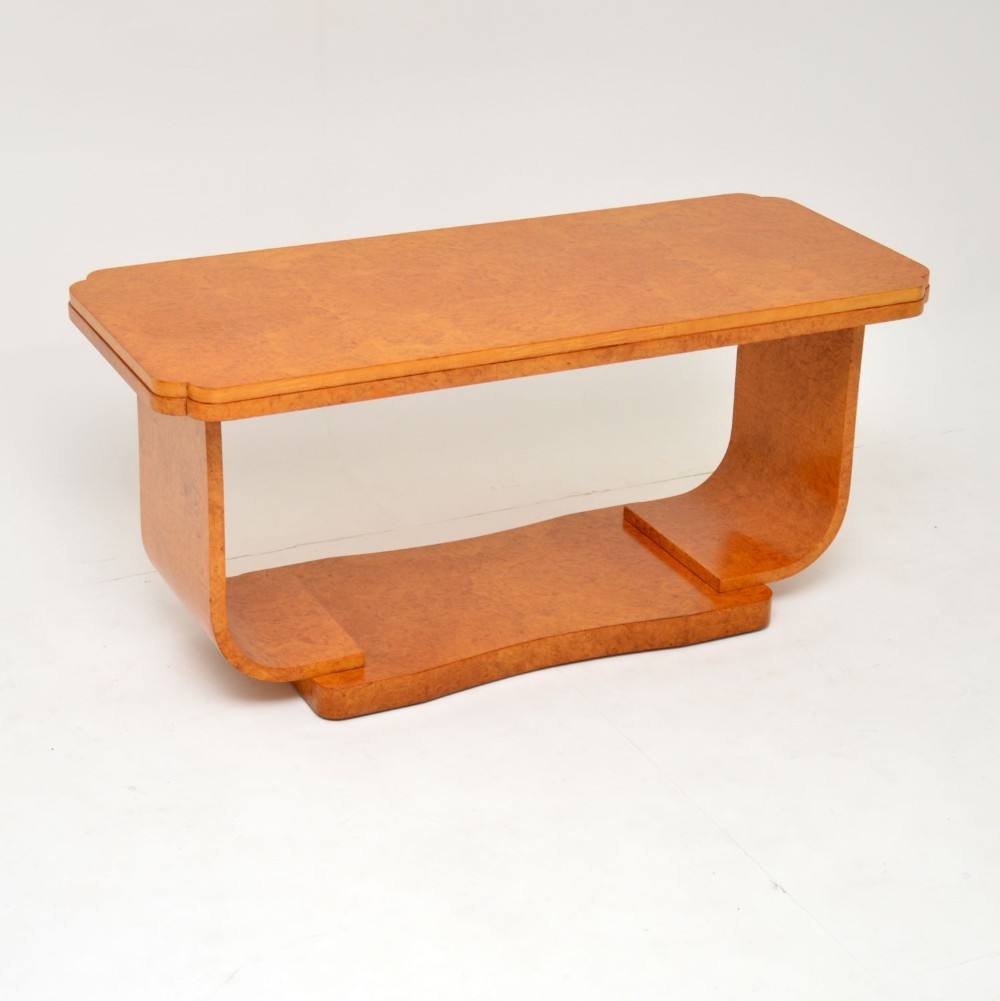 Art Deco Burr Maple Coffee Table by Epstein