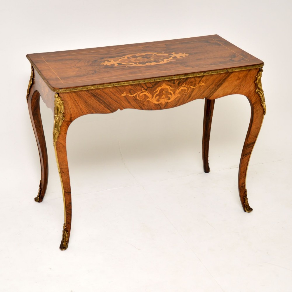 Antique Victorian Inlaid Rosewood Console Table