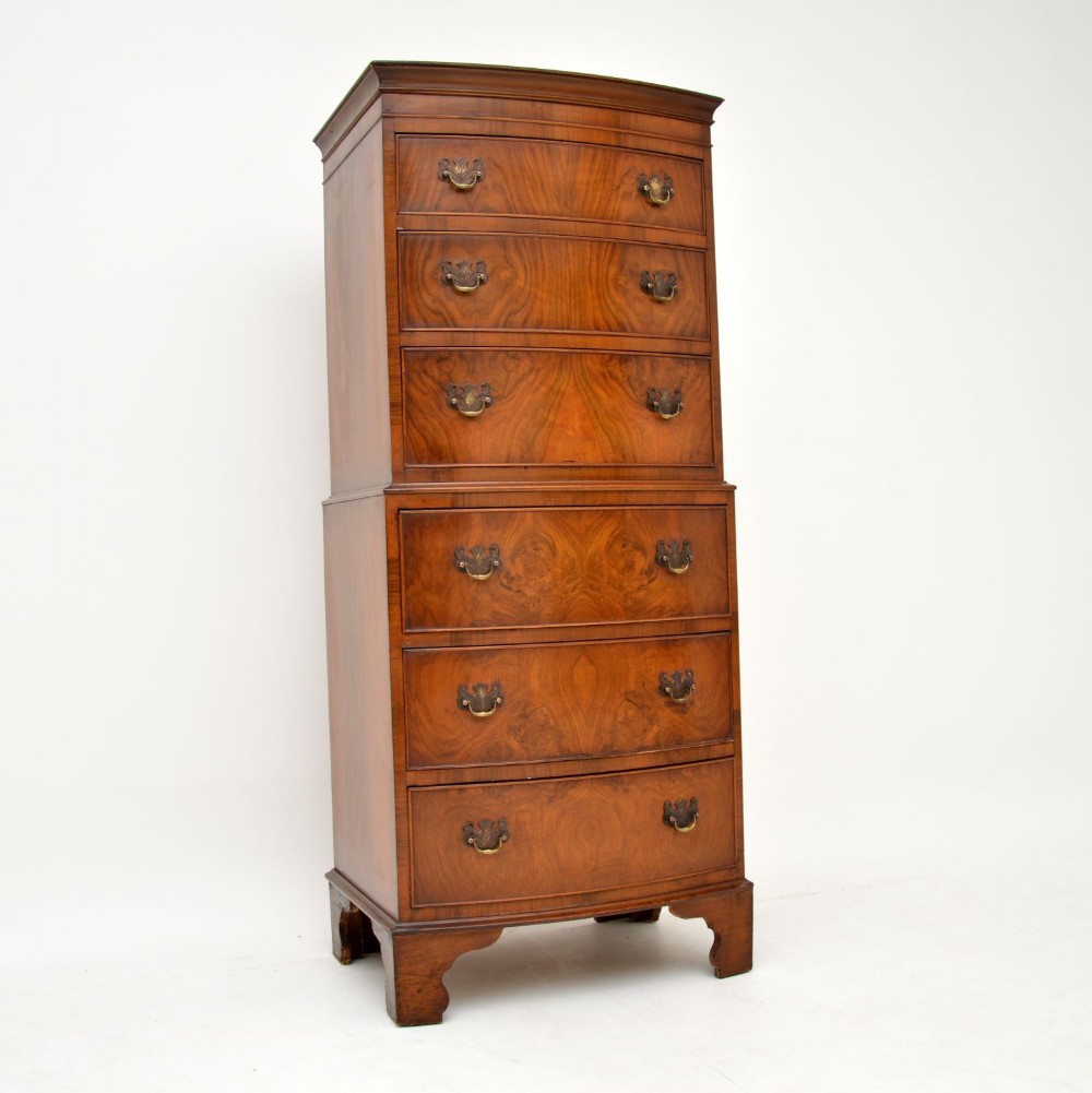 Antique Figured Walnut Chest on Chest