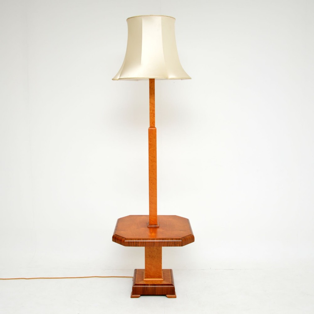 1920’s Art Deco Walnut & Maple Lamp Table 