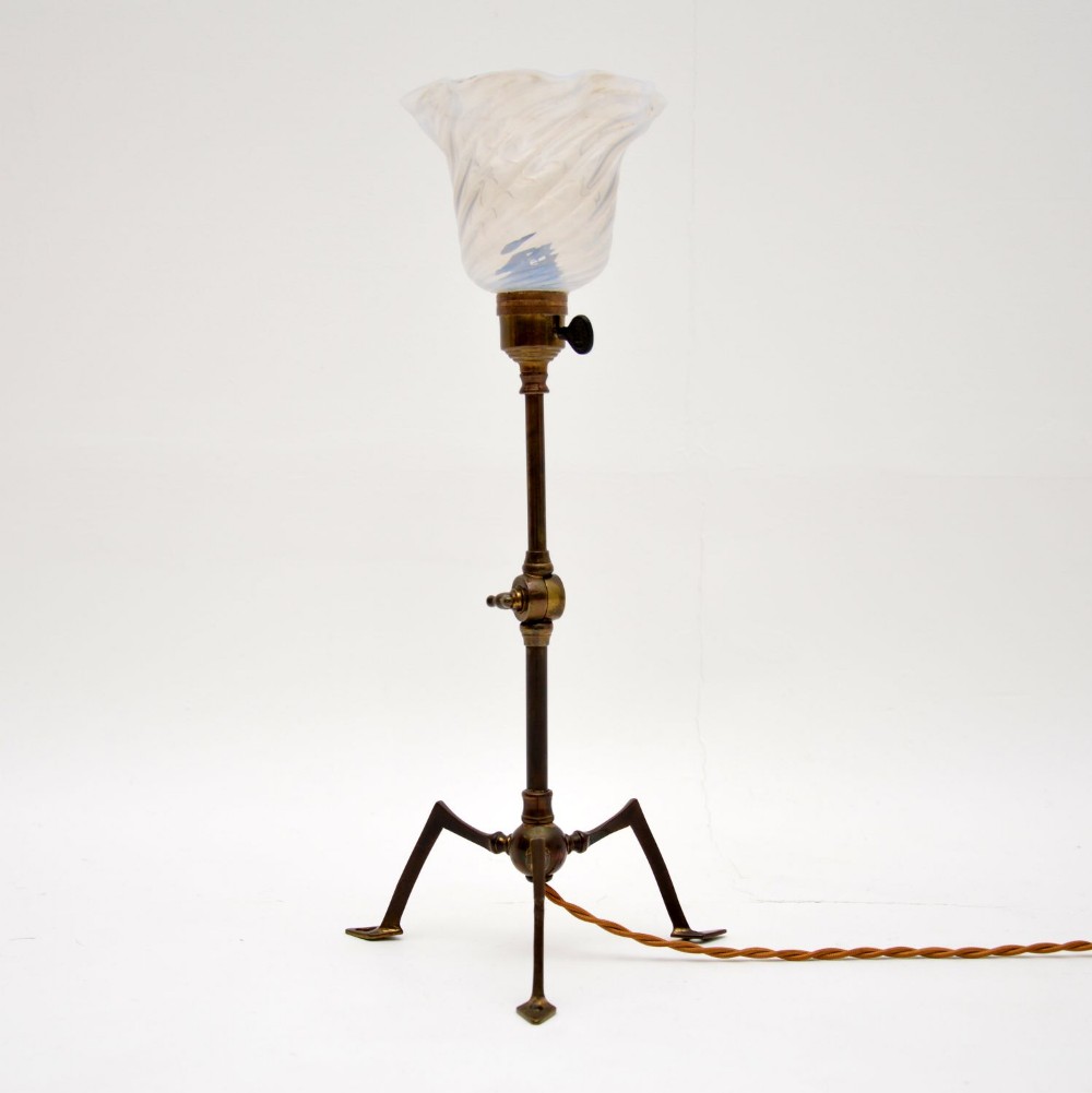 Antique Arts & Crafts Table Lamp by W.A.S Benson