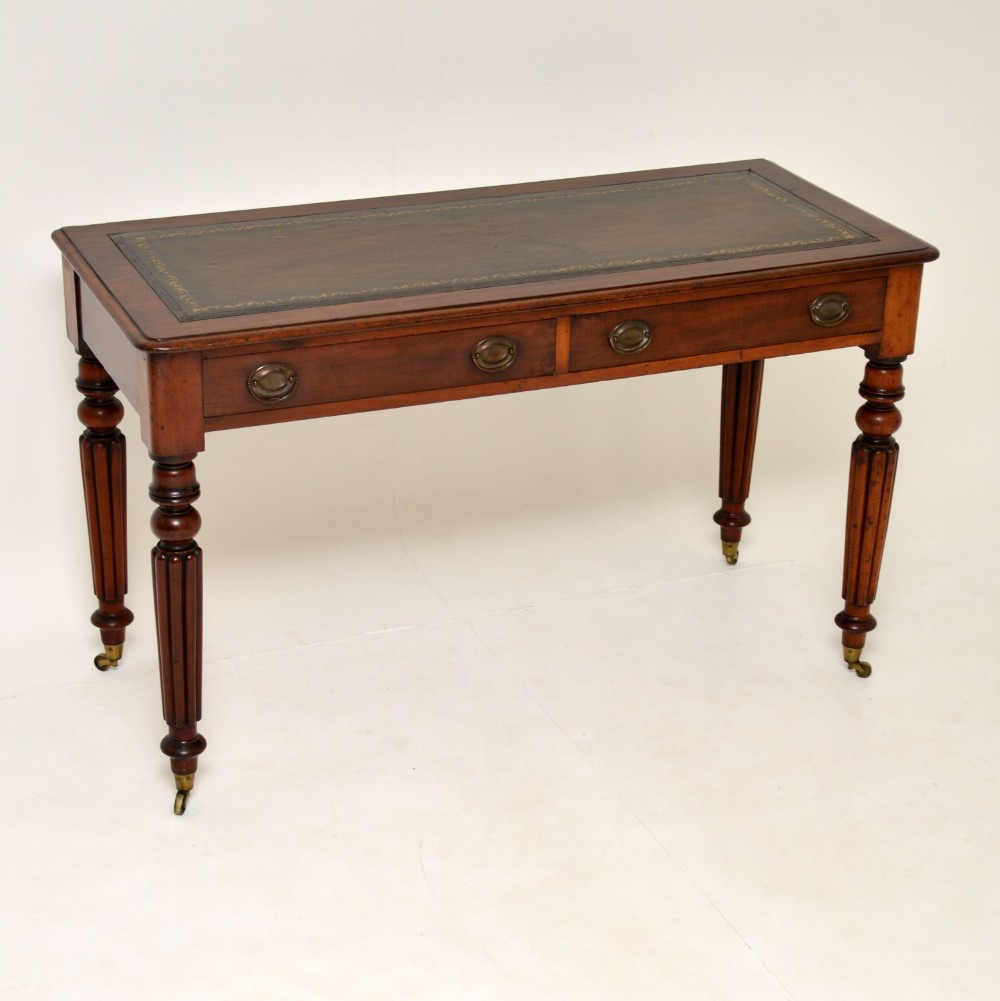 Antique William IV Mahogany Leather Top Writing Table