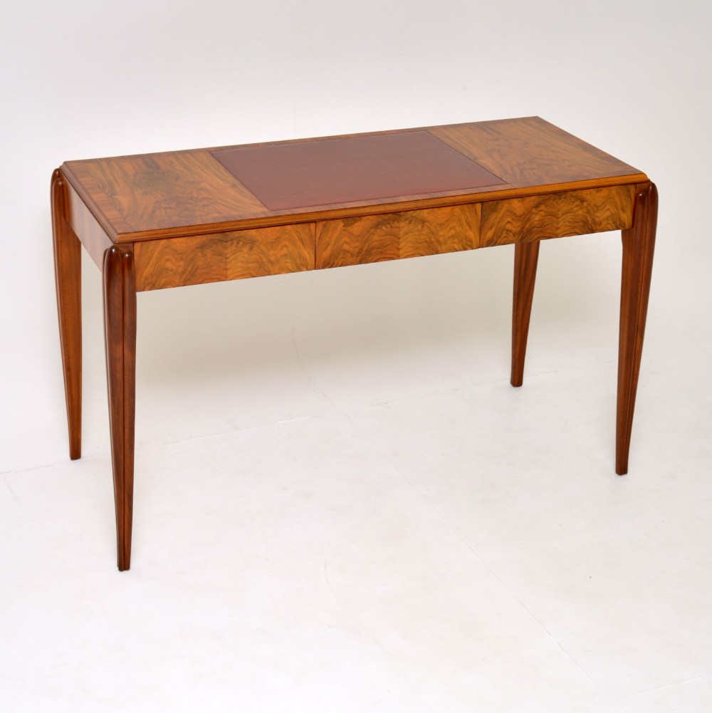 Art Deco Vintage Walnut Writing Table by McIntosh