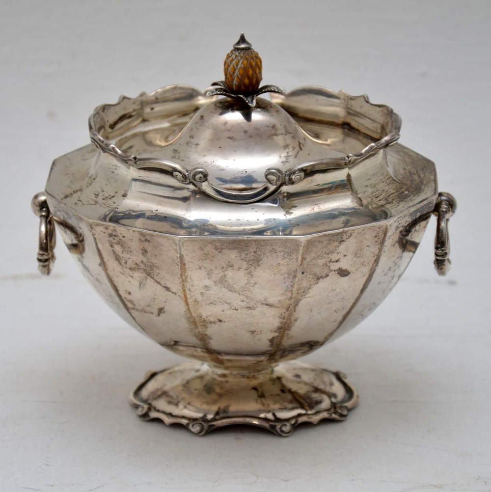 Antique Edwardian Solid Silver Tea Caddy C. 1912