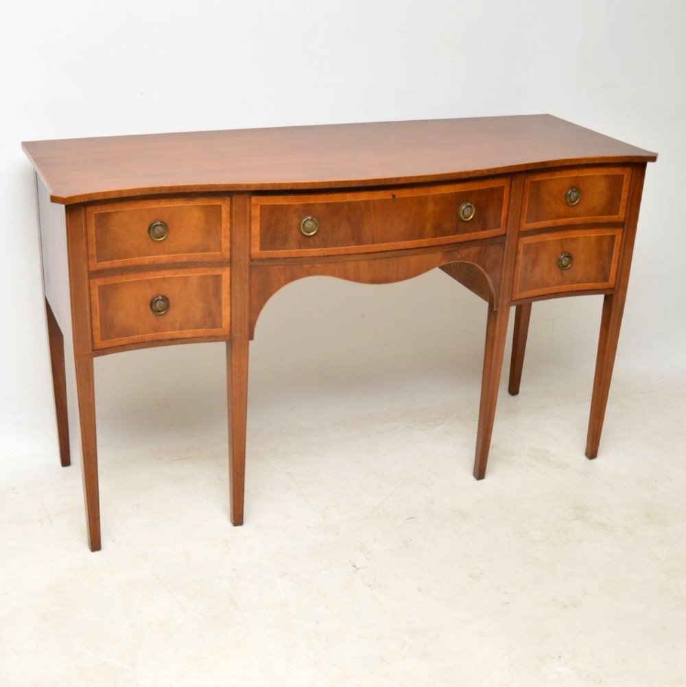 Antique Sheraton Style Inlaid Mahogany Sideboard
