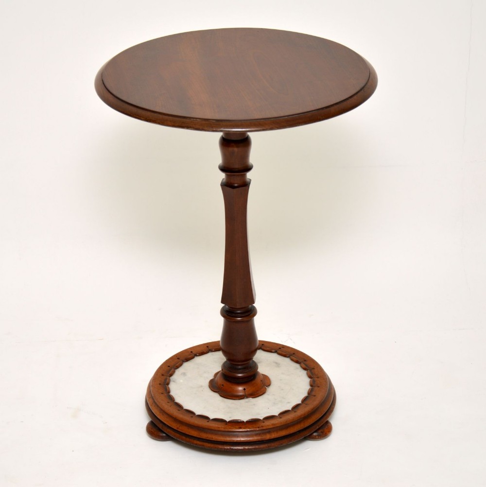 Antique William IV Mahogany & Marble Side Table