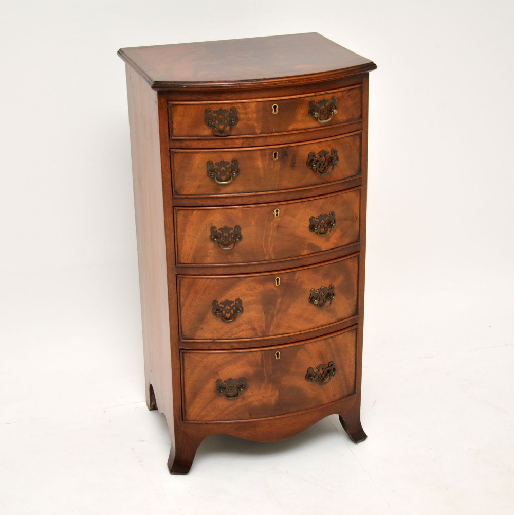 Antique Mahogany Bow Front Chest of Drawers