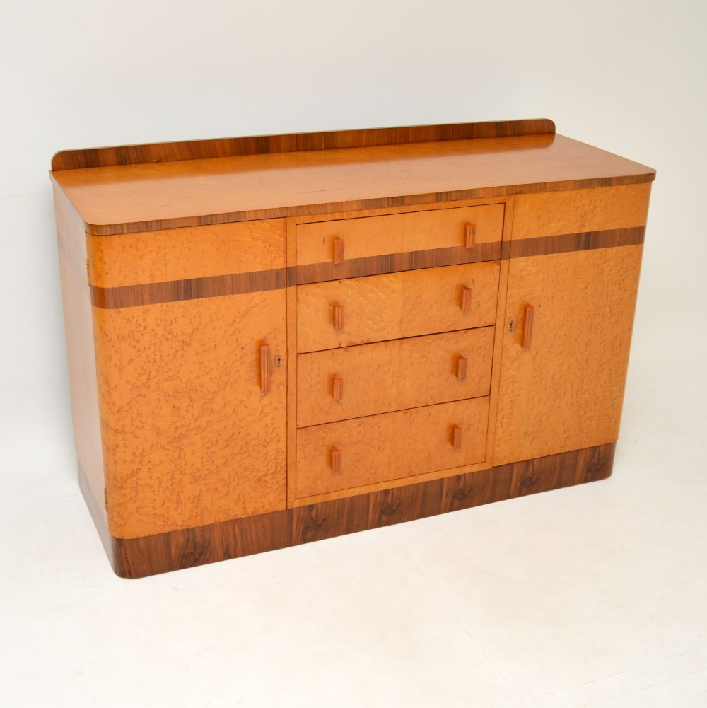 1920’s Art Deco Burr Maple & Walnut Sideboard