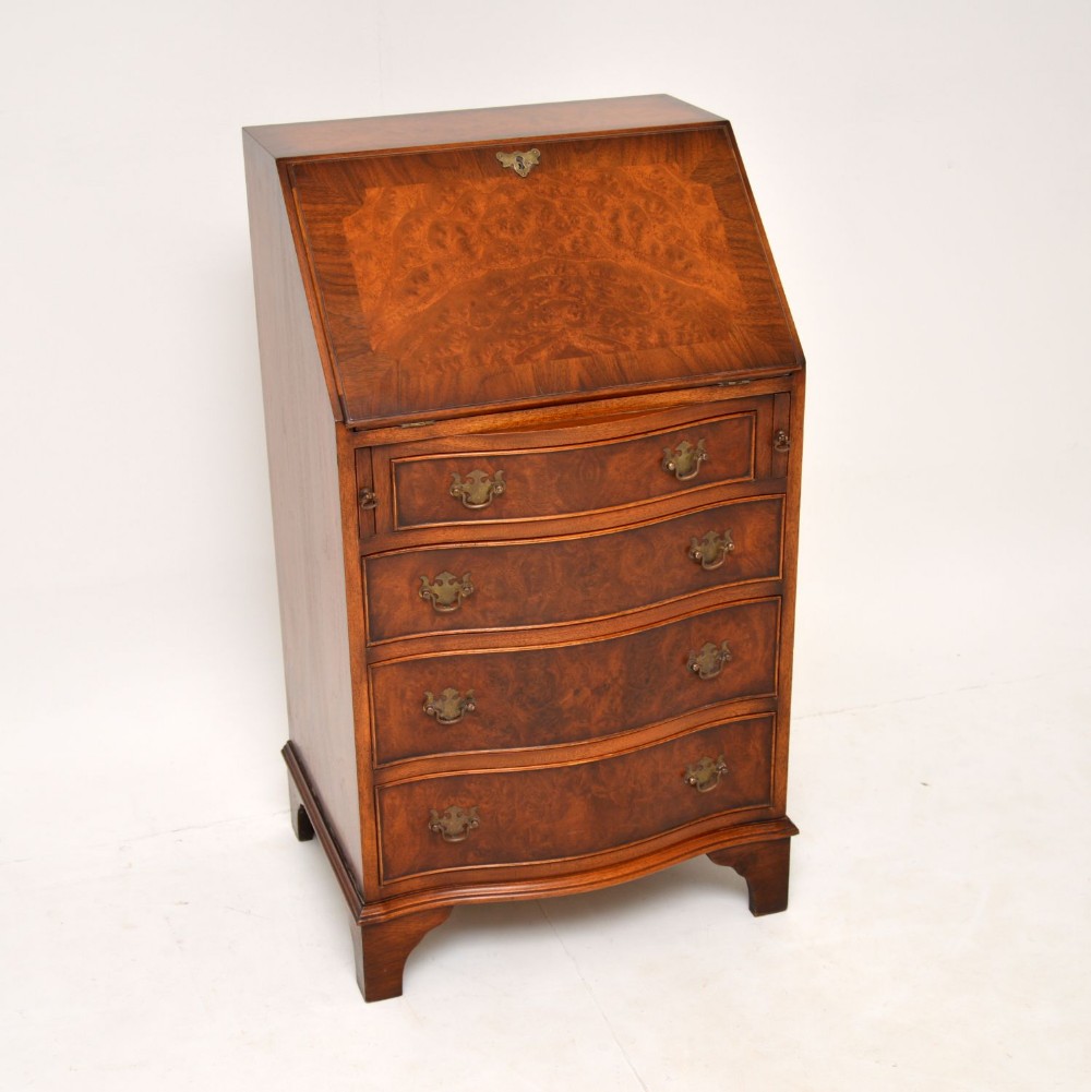 Antique Georgian Style Burr Walnut Bureau