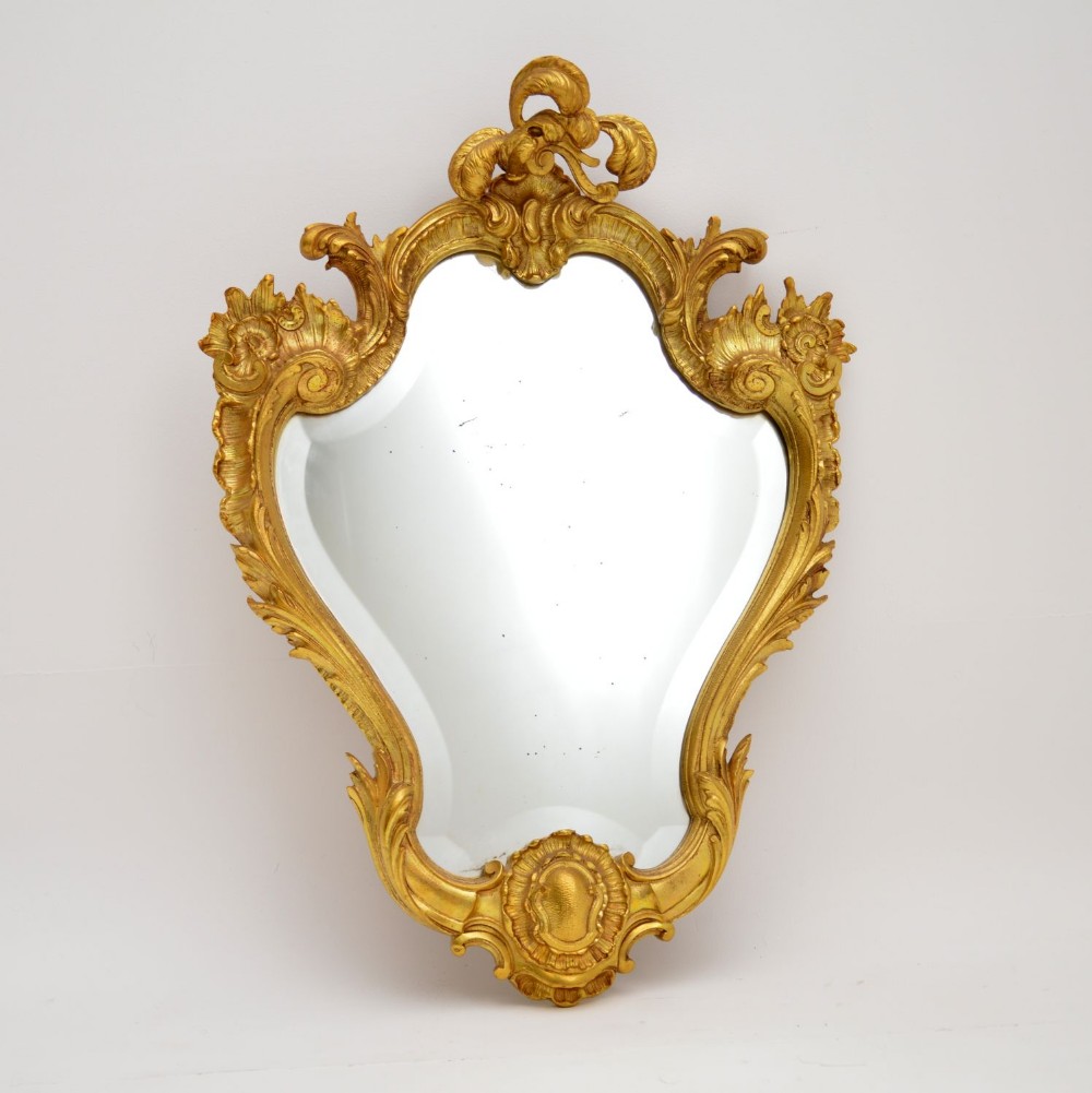Antique French Gilt Brass Mirror
