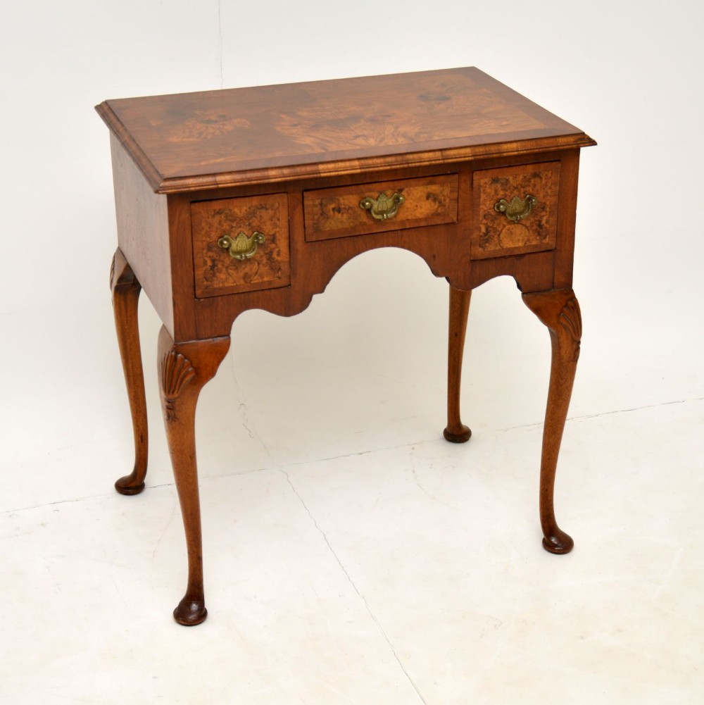 Antique Burr Walnut Lowboy Side Table