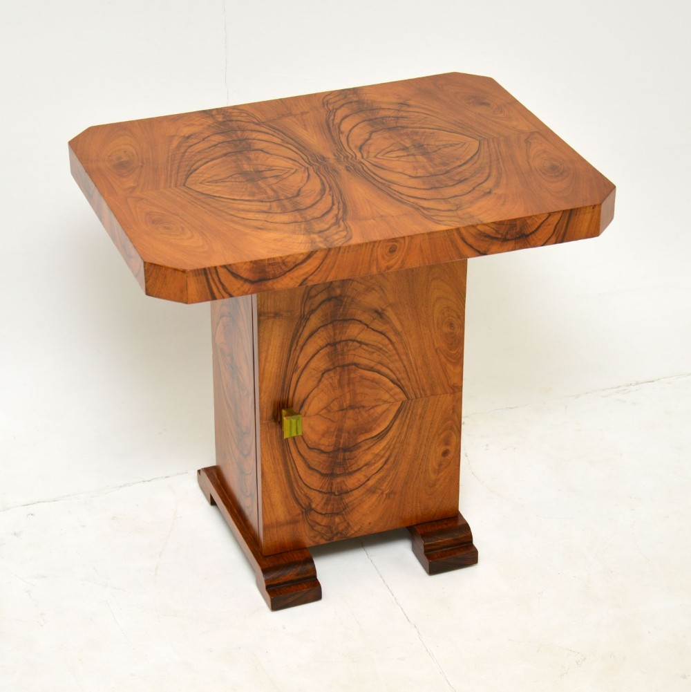 Art Deco Figured Walnut Occasional Coffee Table
