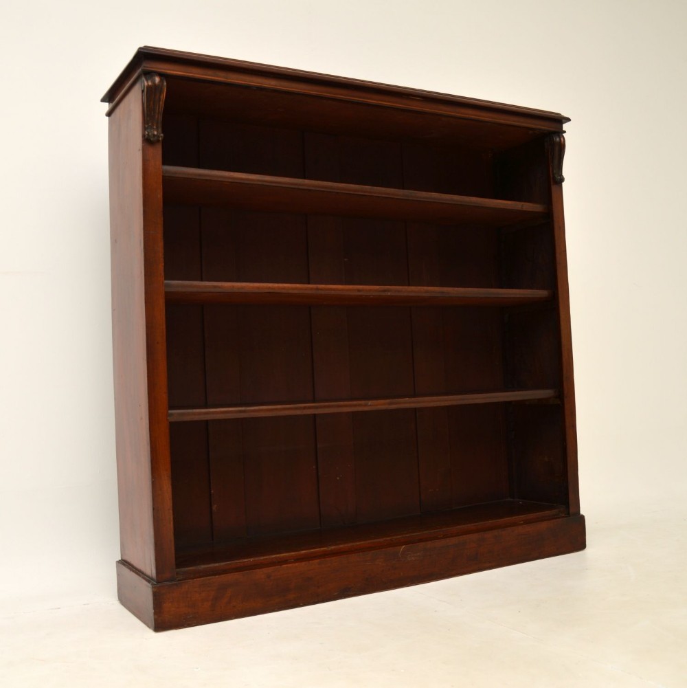 Antique William IV Mahogany Open Bookcase
