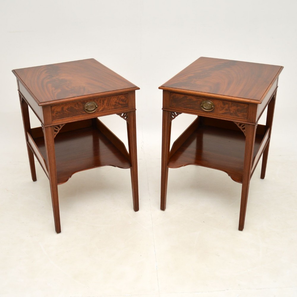 Pair of Antique Mahogany Side / Bedside Tables
