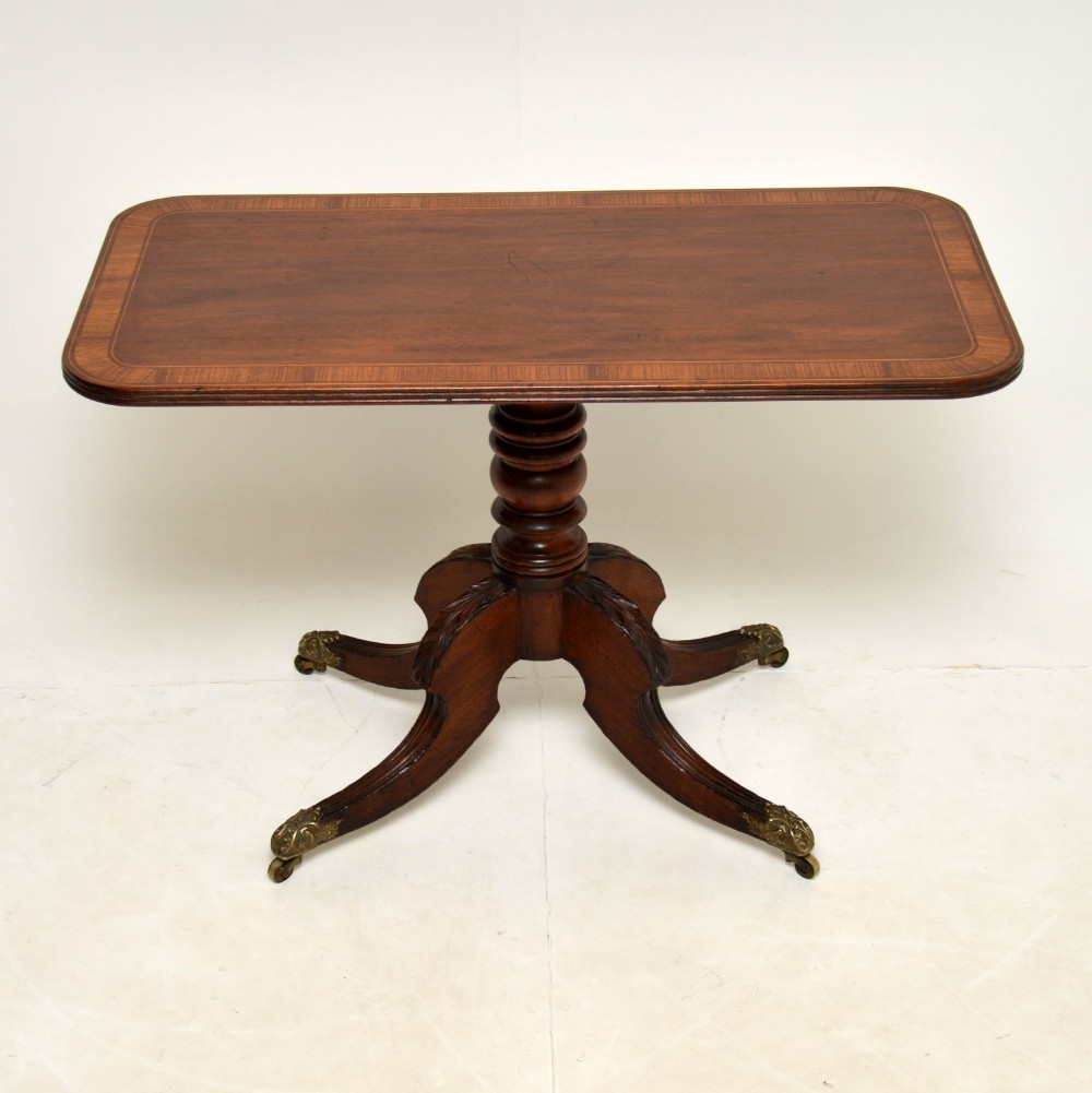 Antique Regency Period Inlaid Mahogany Side Table
