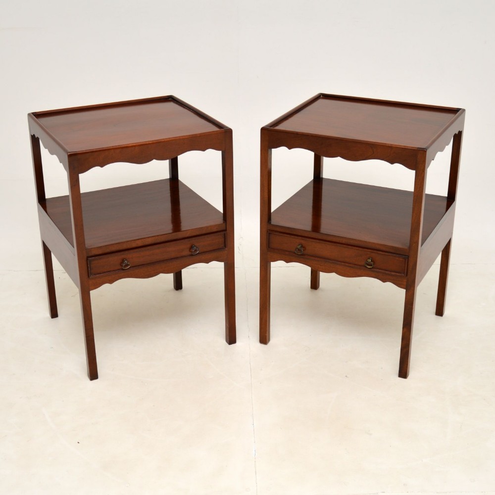 Pair of Antique Mahogany Side Tables