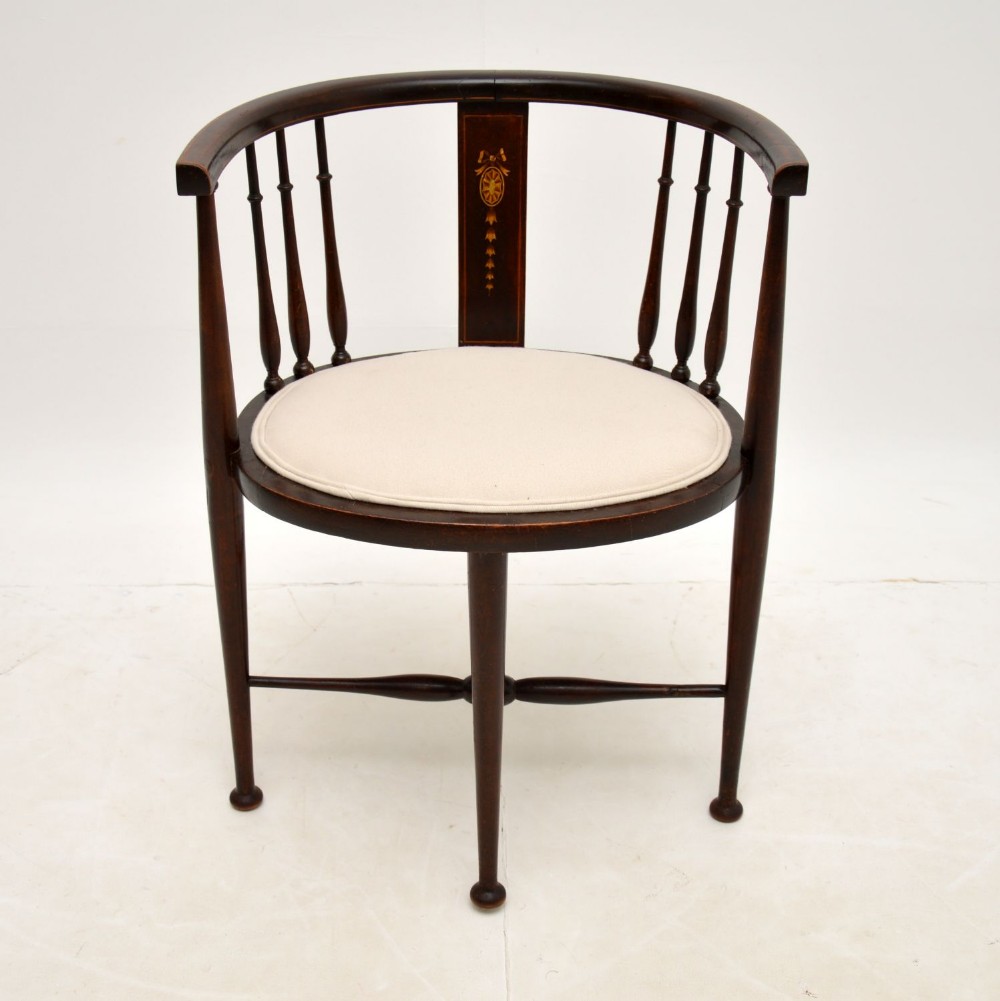 Antique Edwardian Mahogany Tub Chair
