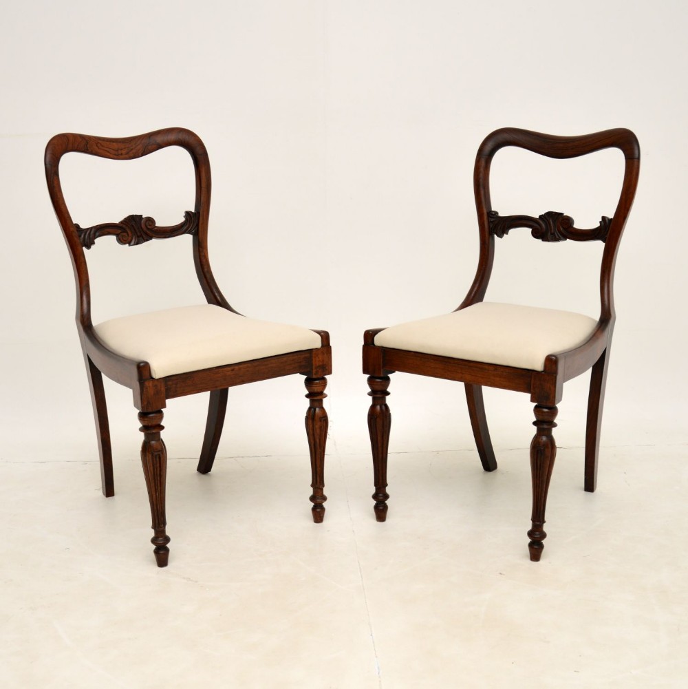 Pair of Antique William IV Rosewood Side / Dining Chairs
