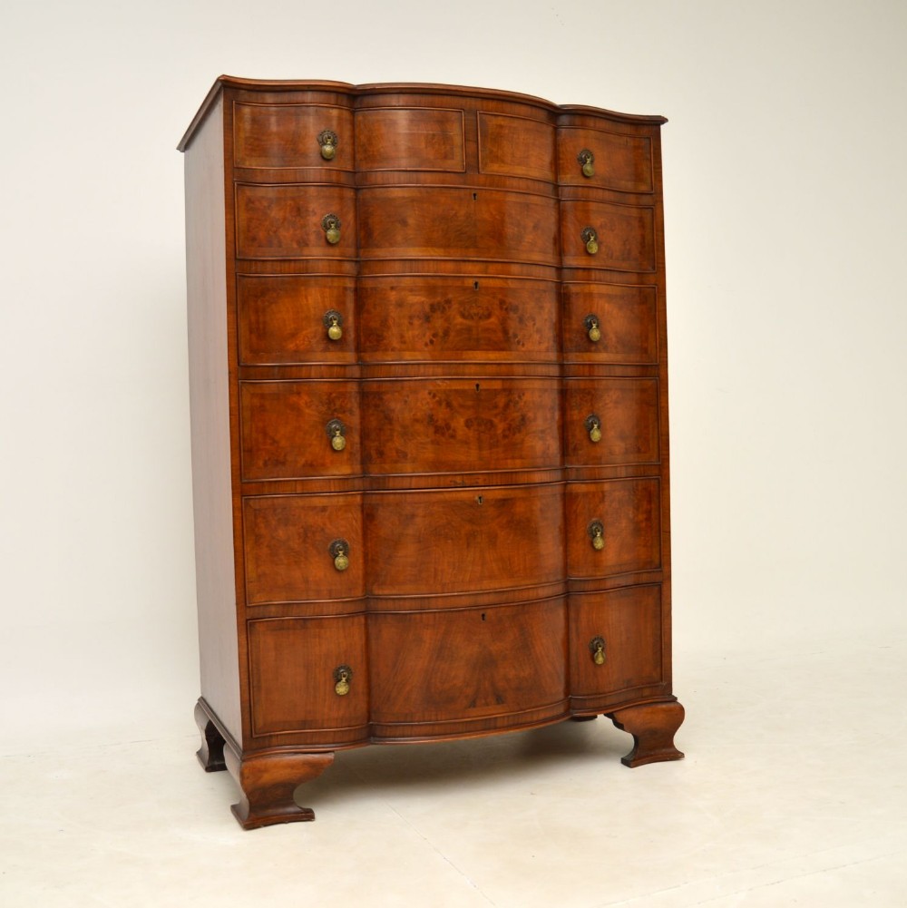 Large Antique Burr Walnut Chest of Drawers