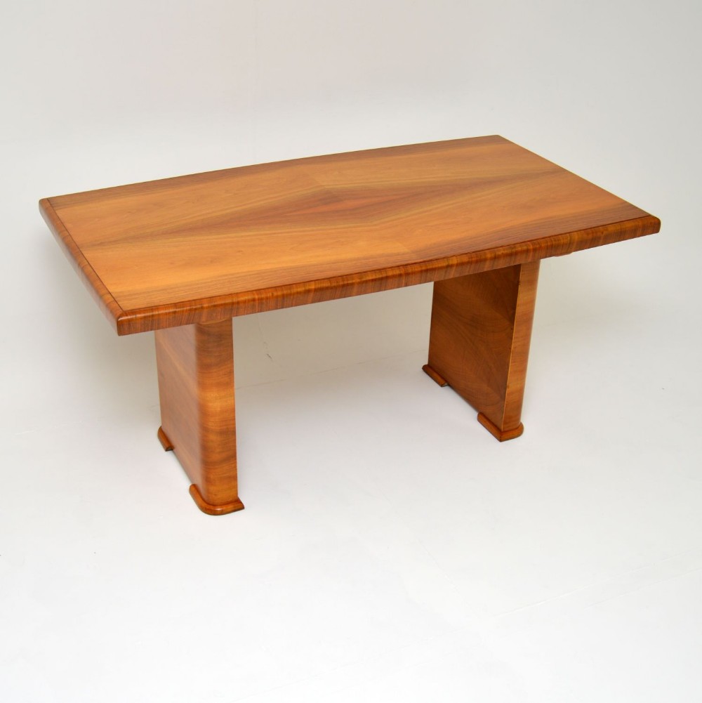 Art Deco Figured Walnut Dining Table 
