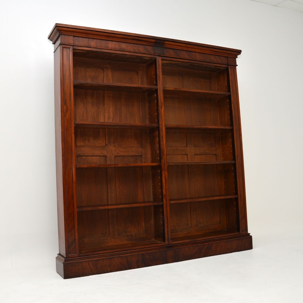 Antique William IV Mahogany Open Bookcase
