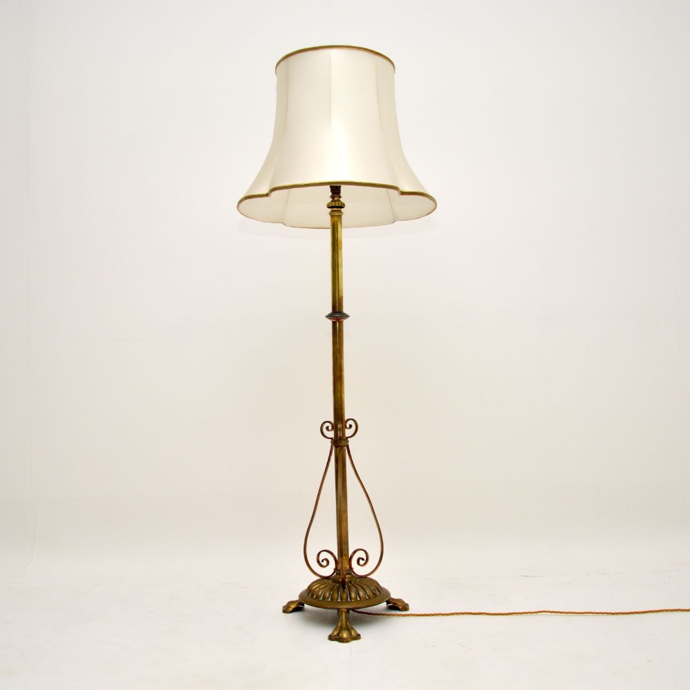 Antique Solid Brass Rise & Fall Floor Lamp