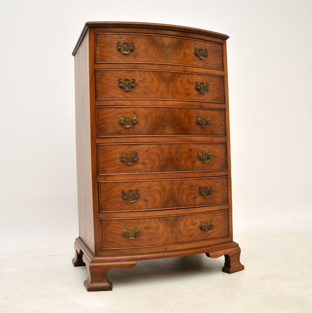 Antique Edwardian Burr Walnut Chest of Drawers
