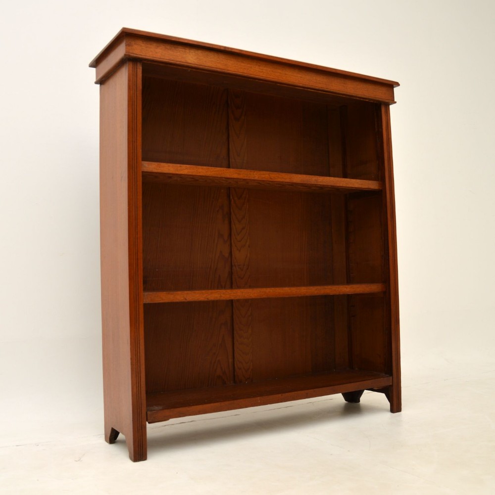 Antique Victorian Walnut Open Bookcase