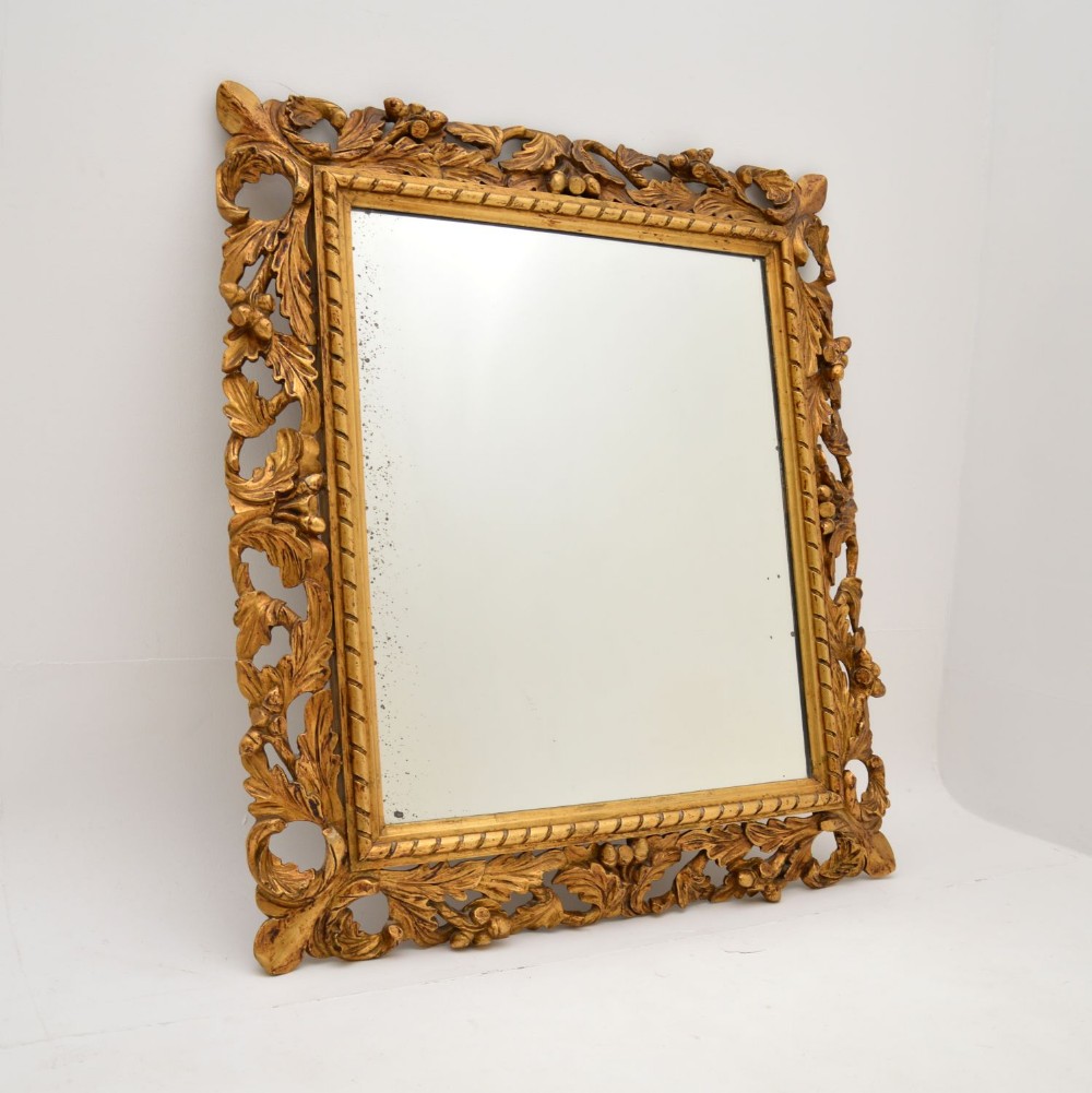 Antique French Carved Gilt Wood Mirror
