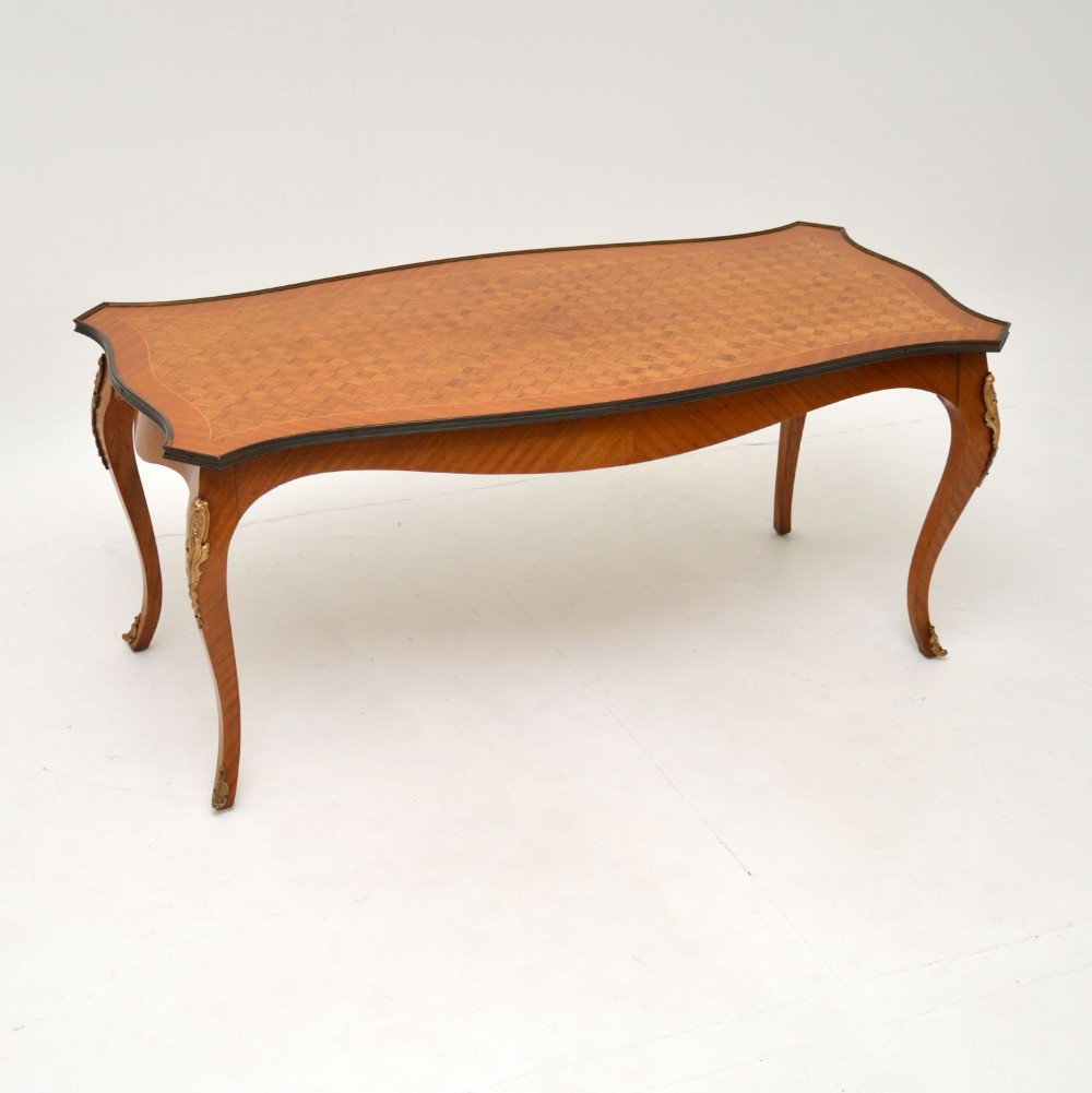 Antique French Inlaid Parquetry Coffee Table