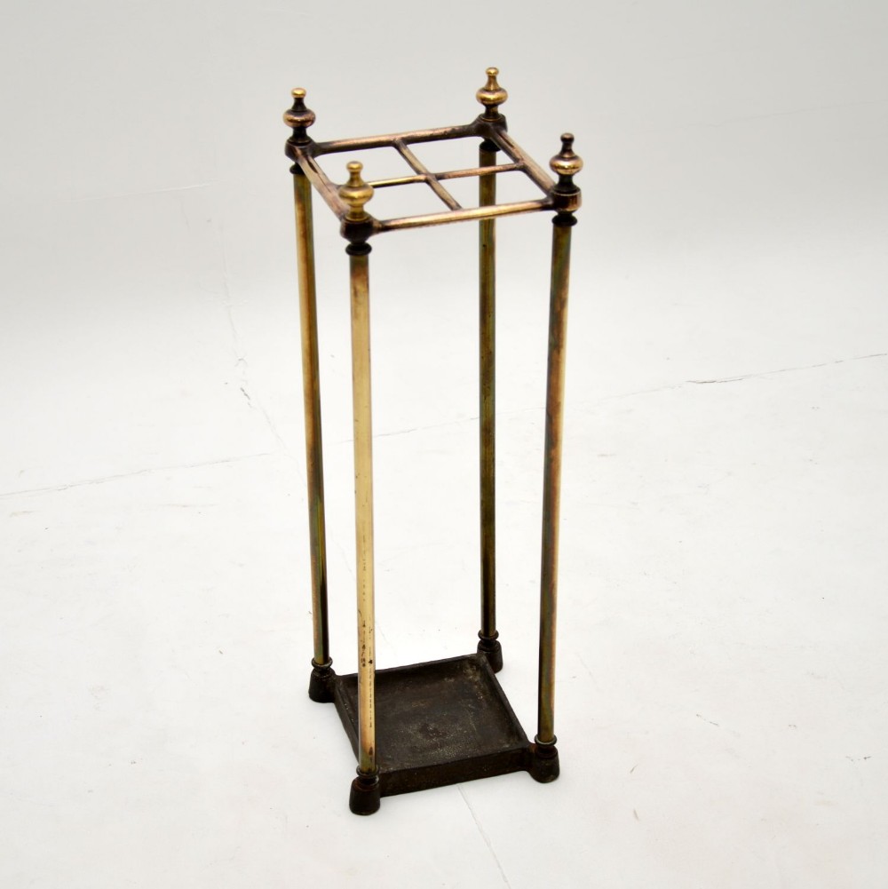 Antique Victorian Brass Umbrella Stand
