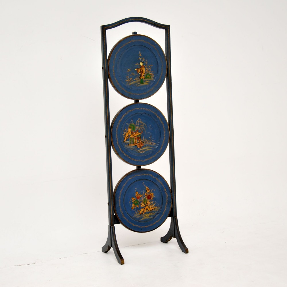 Antique Edwardian Lacquered Chinoiserie Cake Stand