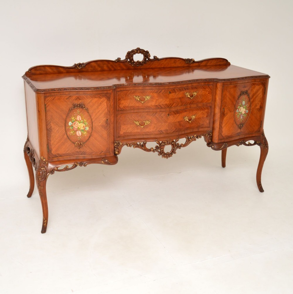 Antique French Inlaid King Wood Sideboard
