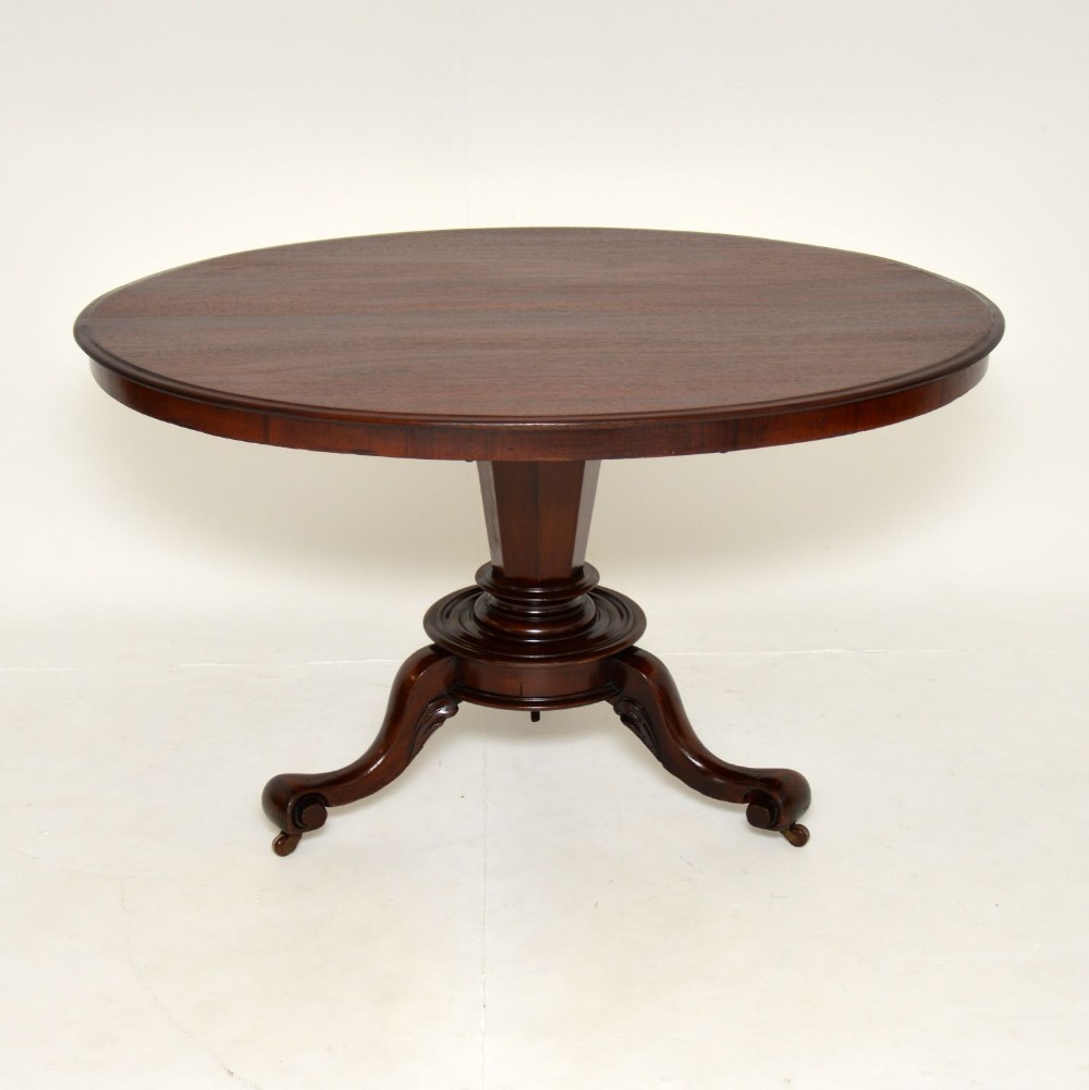 Antique Early Victorian Mahogany Tilt Top Table