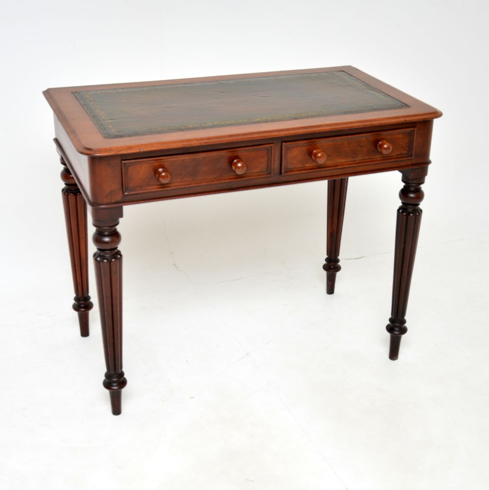 Antique William IV Mahogany Leather Top Writing Desk