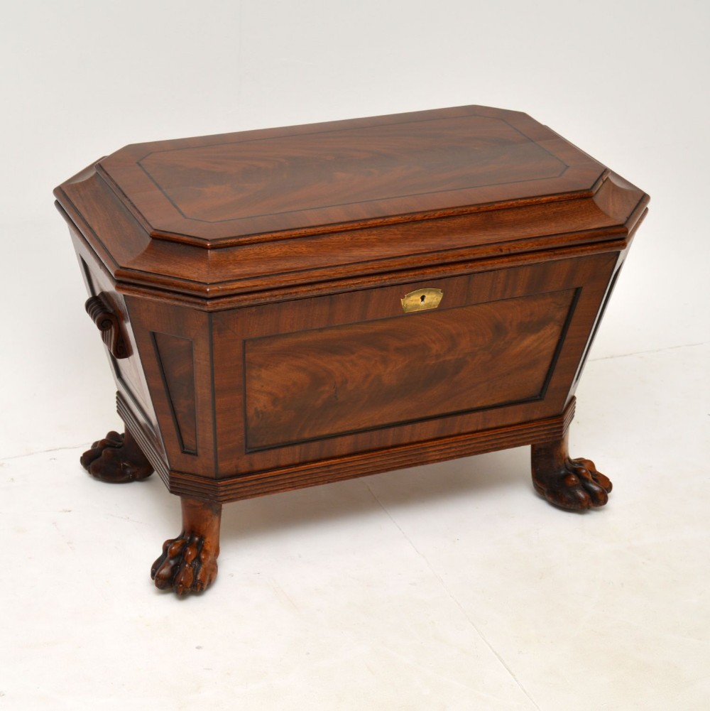 Antique Regency Mahogany Wine Cooler Cellarette