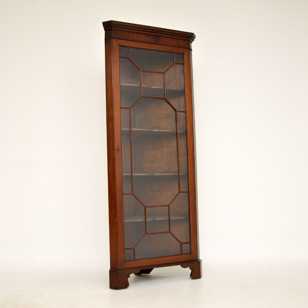 Antique Edwardian Mahogany Corner Cabinet