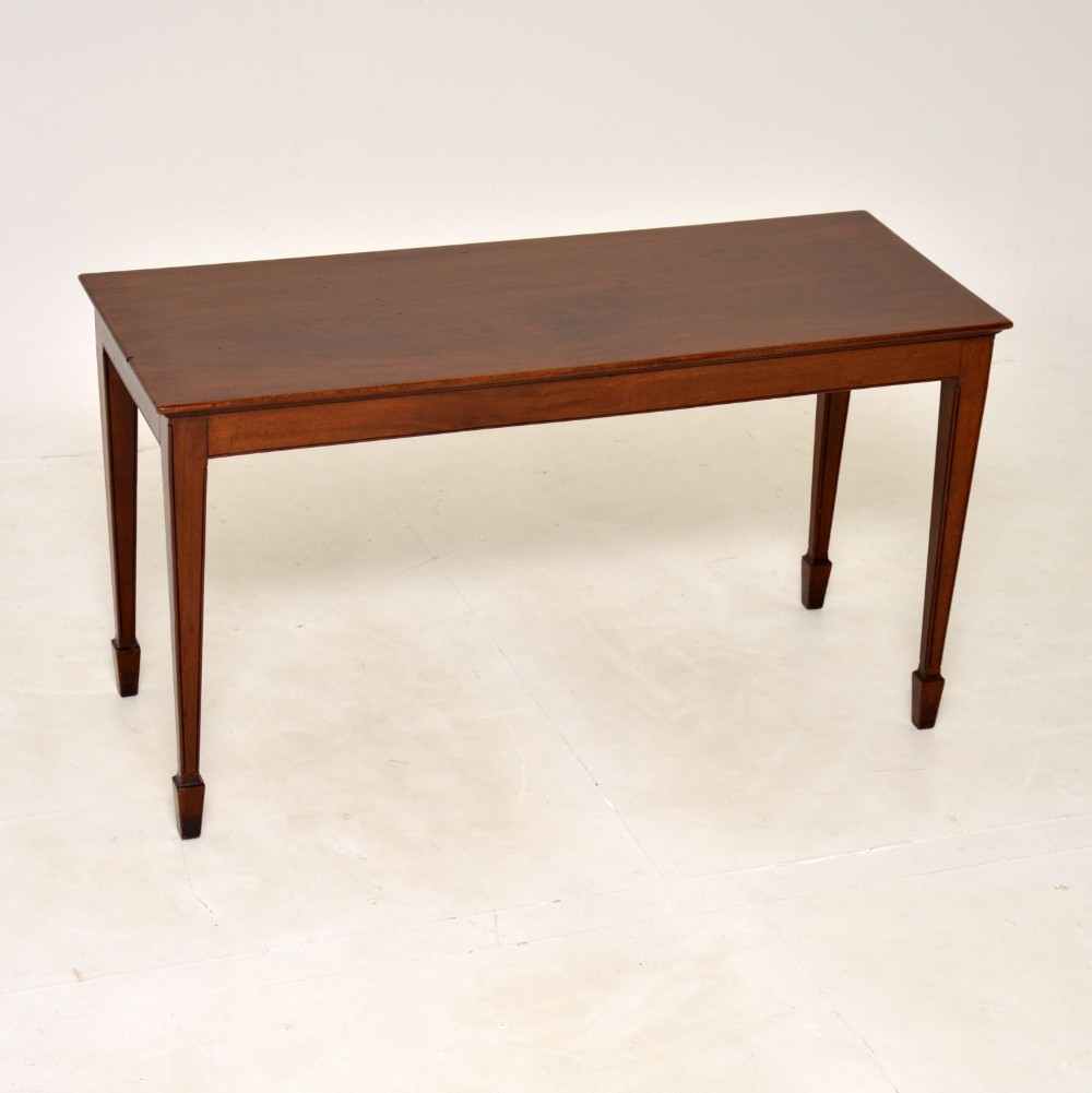 Antique Edwardian Solid Mahogany Coffee Table