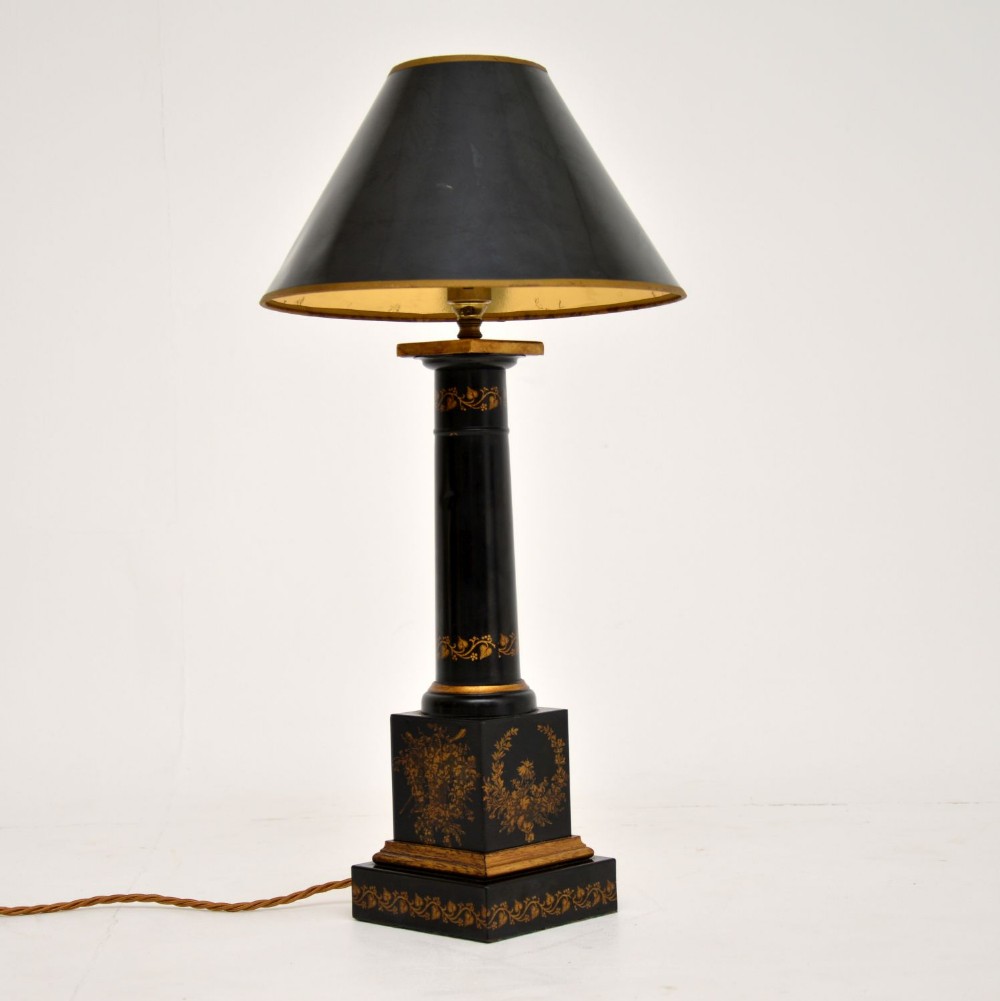 Antique Neo Classical Style Tole Table Lamp