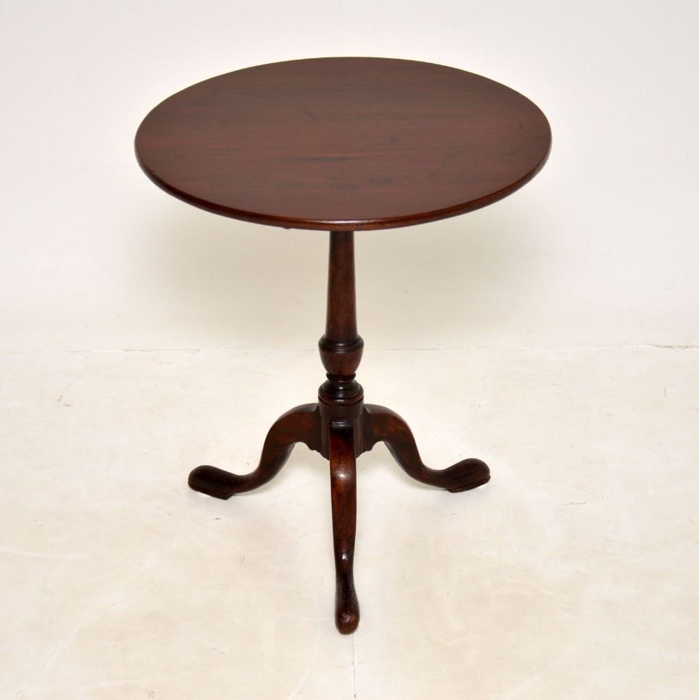 Antique Georgian Mahogany Snap Top Occasional Table