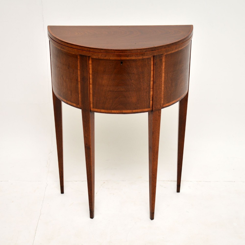 Antique Sheraton Inlaid Mahogany Work Table