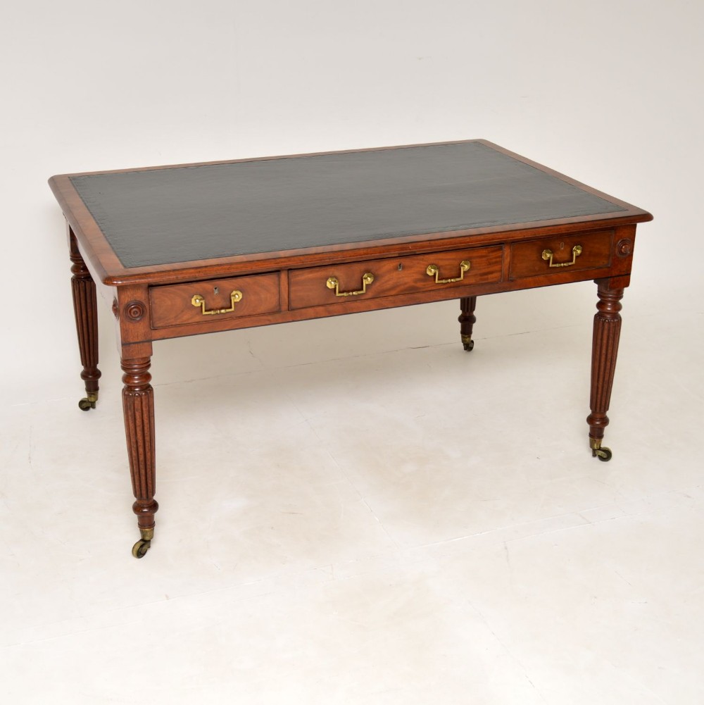 Antique William IV Mahogany Partners Desk 