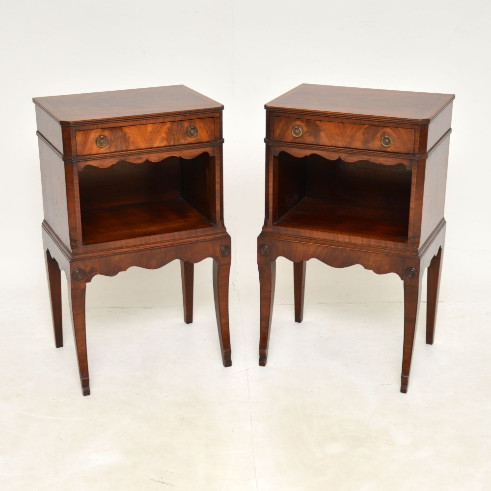 Pair of Antique Mahogany Bedside Cabinets