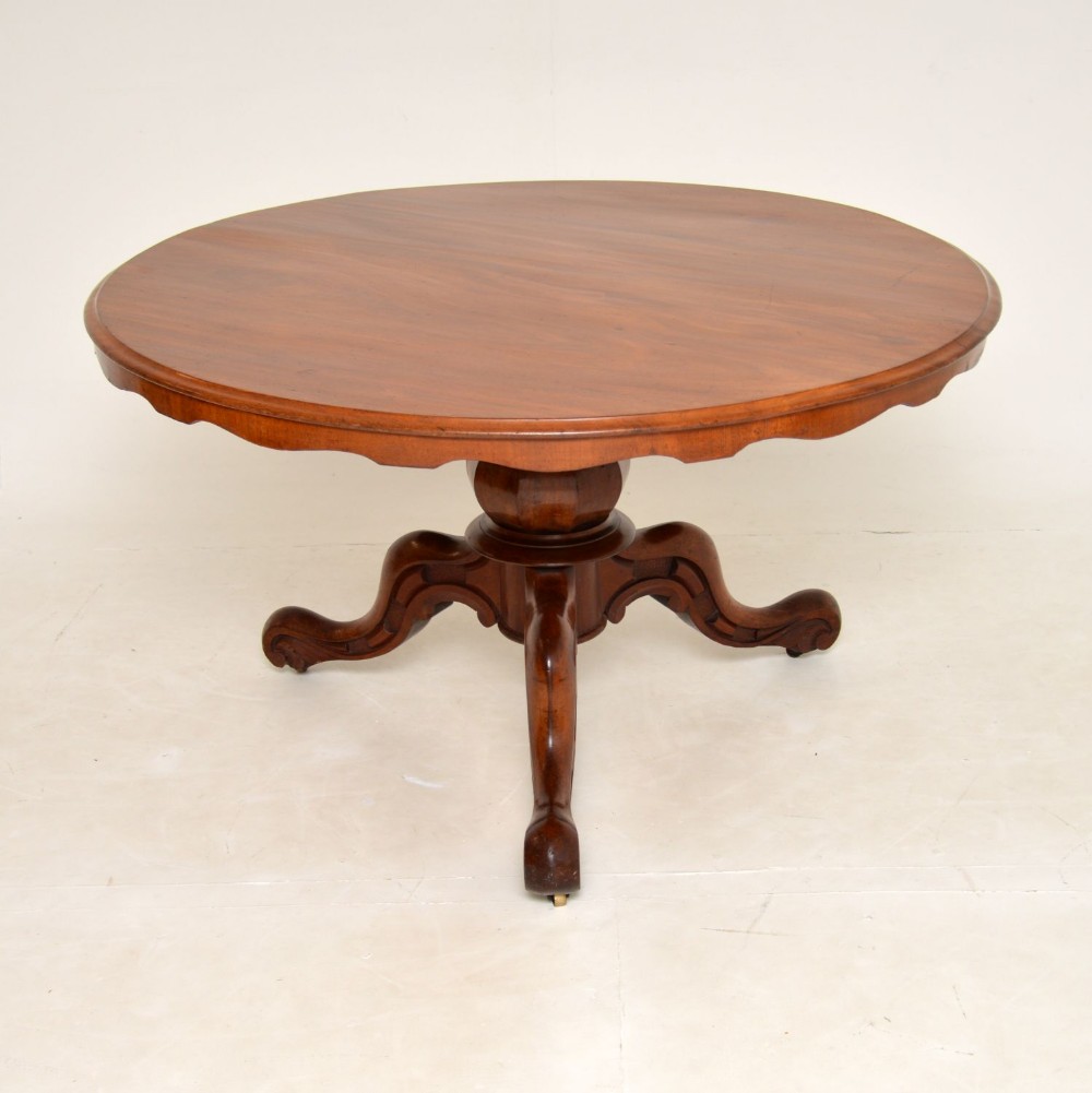 Antique Victorian Mahogany Tilt Top Dining Table