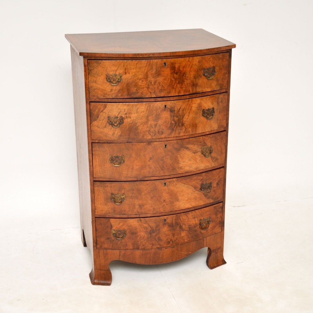 Antique Edwardian Burr Walnut Chest of Drawers
