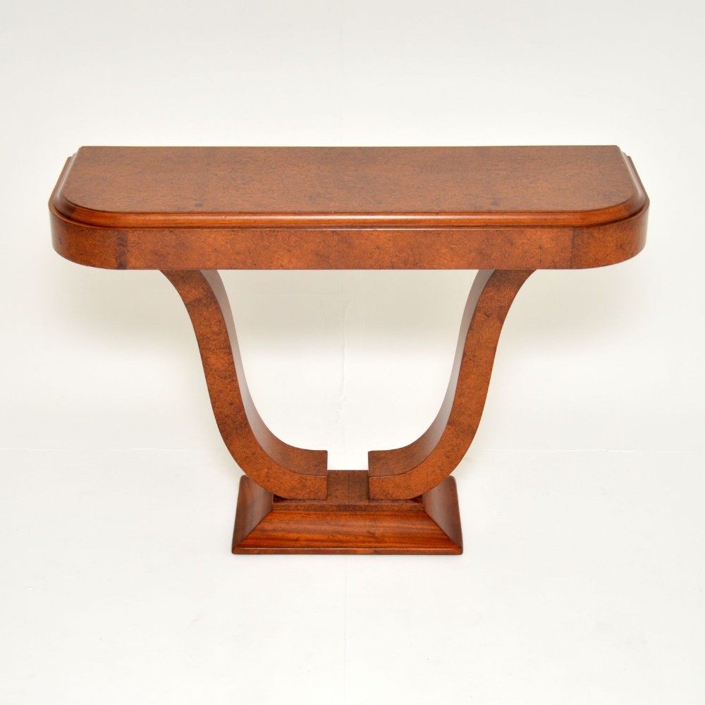 1930's French Art Deco Amboyna Console Table