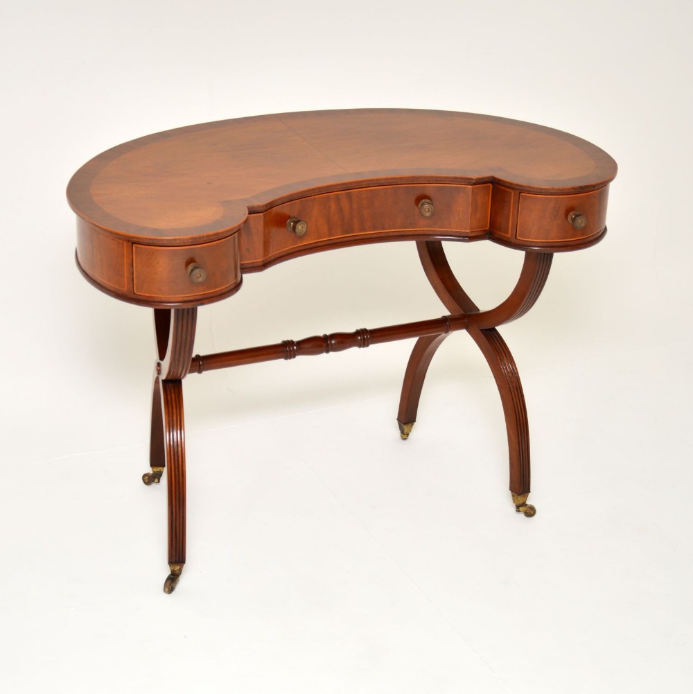 Antique Regency Style Mahogany Kidney Dressing Table